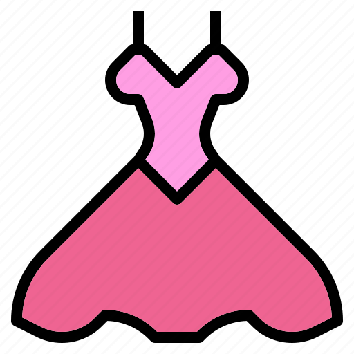 Ball, dress, evening, fashion, gown, pink, prom icon - Download on Iconfinder