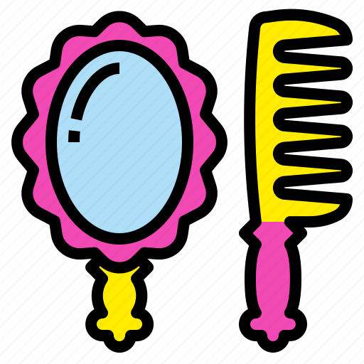 Cosmetic, hairset, hair, mirror, comb, beauty, care icon - Download on Iconfinder