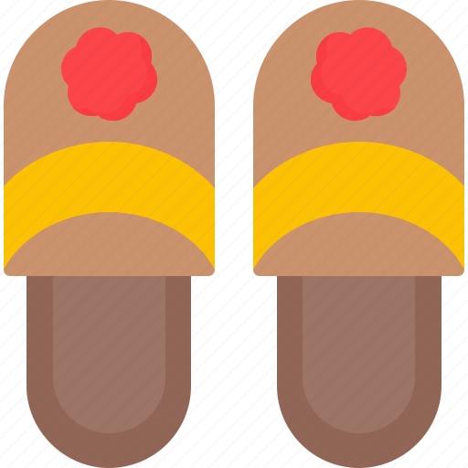 Beach, flipflops, footwear, slippers, summer, vacation, wear icon - Download on Iconfinder