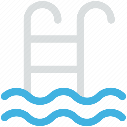 Pool ladders, pool stairs, pool steps, swimming, swimming pool icon - Download on Iconfinder