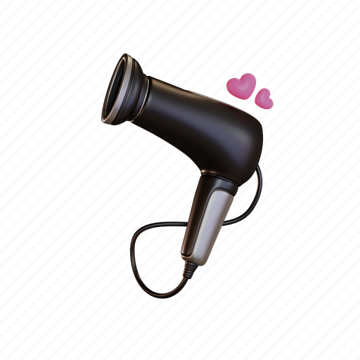 Hairdryer, cosmetic, beauty, product, natural, summer, fashion 3D illustration - Download on Iconfinder