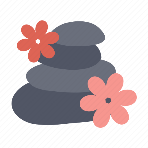 Beauty, massage, relax, spa, stones, therapy, flower icon - Download on Iconfinder