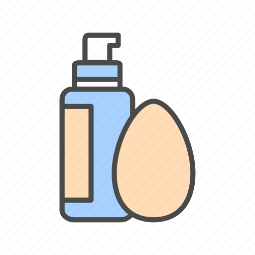 Cosmetic, foundation, liquid, make up, makeup remover, sponge icon - Download on Iconfinder