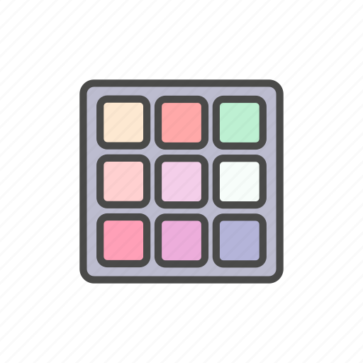 Cosmetic, eye shadow, makeup, palettes, pastel icon - Download on Iconfinder