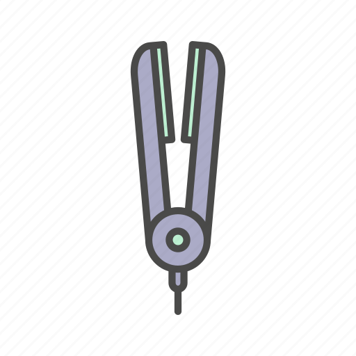 Beauty, flat iron, hair, hair iron, straightener, styling, stylist icon - Download on Iconfinder