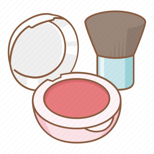 Brush, cheek, cheek palettes, color, cosmetic, makeup, pink icon - Download on Iconfinder