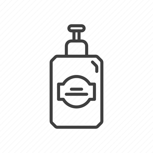 Beauty, dispenser, line, products, pump, soap, thin icon - Download on Iconfinder
