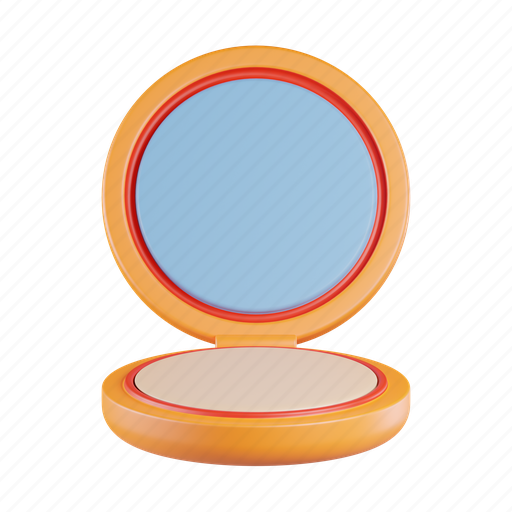 Face, powder, cosmetic, makeup, beauty, compact powder, loose powder 3D illustration - Download on Iconfinder