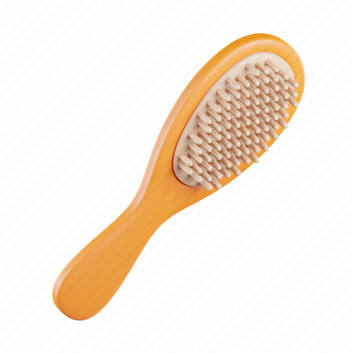 Hair, brush, comb, bauty, salon, cosmetic 3D illustration - Download on Iconfinder
