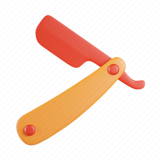 Razor, blade, sharp, equipment, tool, cut, barber 3D illustration - Download on Iconfinder