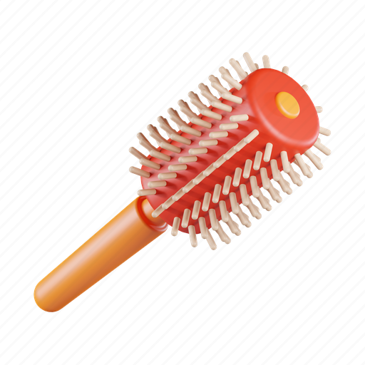 Roll, comb, hair, salon, cosmetic, beauty, barber 3D illustration - Download on Iconfinder