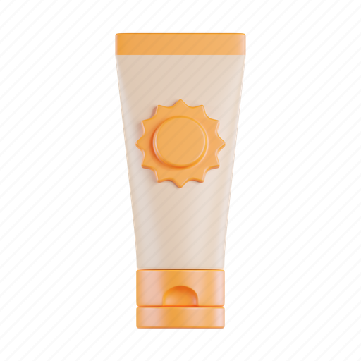 Sunscreen, cream, sunblock, skincare, protection, tube, beauty 3D illustration - Download on Iconfinder
