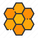 bee, hexagon, honey, bee farm