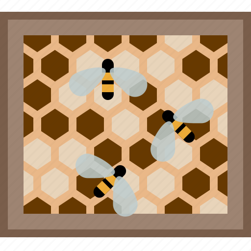 Beekeeping, bees, garden, honeycomb, larvae, worker bees icon - Download on Iconfinder