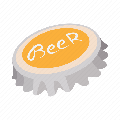Alcohol, bar, beer, beverage, cap, cartoon, metal icon - Download on Iconfinder