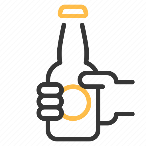 Alcohol, beer, beverage, bottle, drink, hand, party icon - Download on Iconfinder