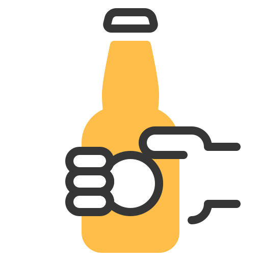 Alcohol, beer, beverage, bottle, drink, hand, party icon - Free download