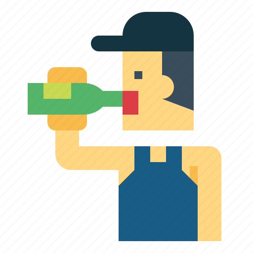 Beer, bottle, drinking, man icon - Download on Iconfinder