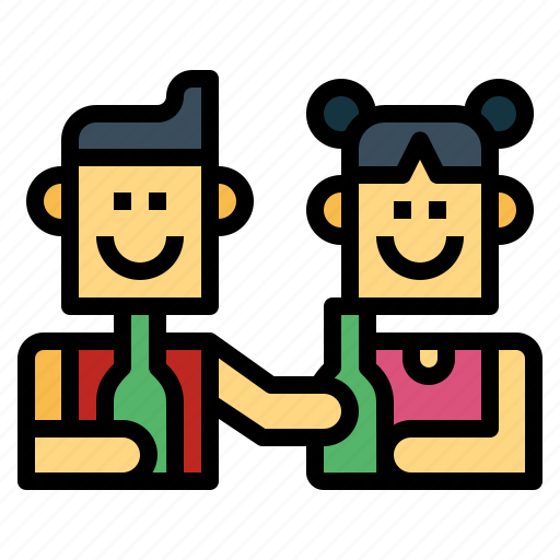 Bottle, couple, drink, drinking icon - Download on Iconfinder