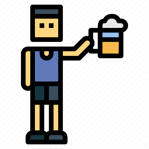 Drink, drinking, glass, man icon - Download on Iconfinder