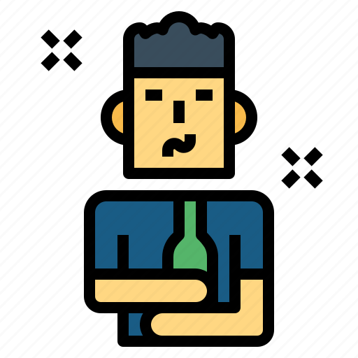 Bottle, drink, drunk, man icon - Download on Iconfinder