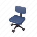 office chair, seat, chair, desk chair, sit, furniture, interior, living