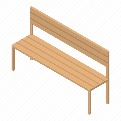 Bench, cartoon, isometric, nature, summer, tree, wooden icon - Download on Iconfinder