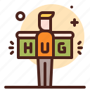 hug, man, relatives, family