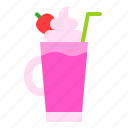 beverage, drink, milkshake, strawberry, sweet
