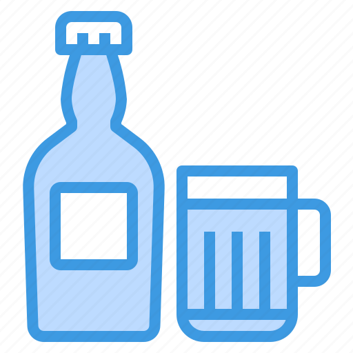 Beverage, drink, bottle, glass, alcohol icon - Download on Iconfinder