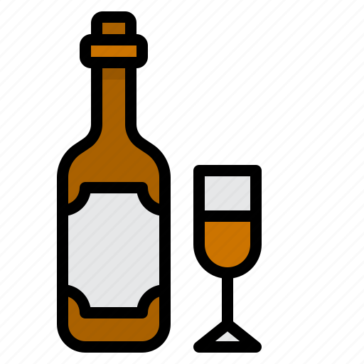 Beverage, drink, bottle, glass, wine icon - Download on Iconfinder