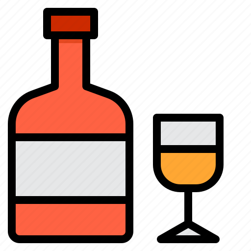 Beverage, drink, bottle, glass, wine icon - Download on Iconfinder