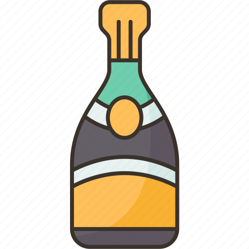 Champagne, bottle, alcohol, celebration, bubbly icon - Download on Iconfinder