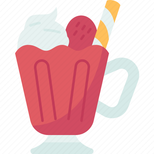 Strawberry, milk, shake, drink, refreshing icon - Download on Iconfinder