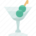 martini, glass, cocktail, drink, bar