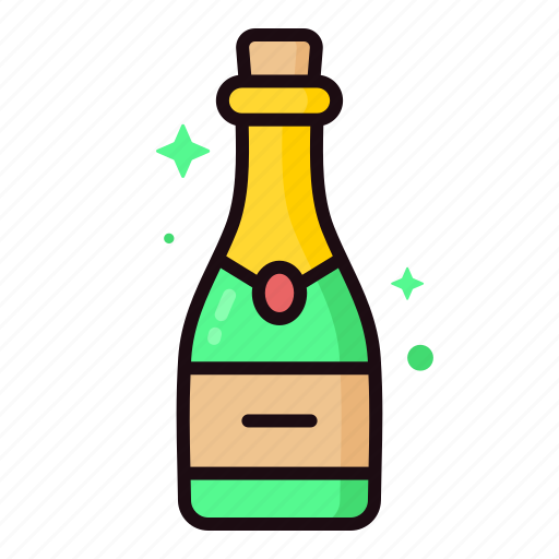 Champagne, drink, alcohol, glass, bottle, party, beverage icon - Download on Iconfinder