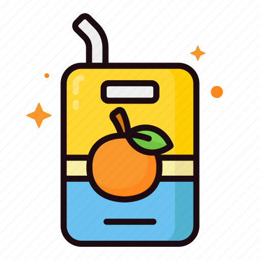 Juice box, juice, drink, box, package, juice package, orange icon - Download on Iconfinder