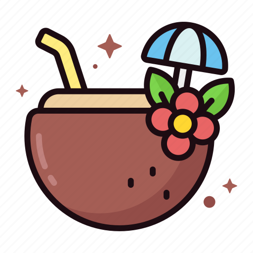 Coconut, sweet, healthy, food, dessert, fresh, summer icon - Download on Iconfinder