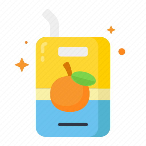 Juice box, juice, drink, box, package, juice package, orange icon - Download on Iconfinder