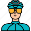 biker, cyclist, avatar, helmet, male, ride, rider, racer, bicycle, bike 