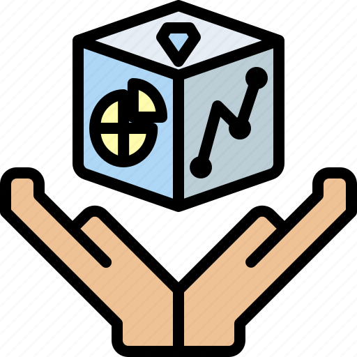 Analytics, box, chart, hand, holding, massive, statistics icon - Download on Iconfinder