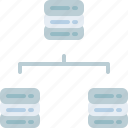 connection, data, database, parallel, processing, servers, storage
