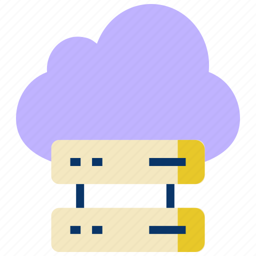 Big data, cloud database, cloud server, data center, data server, hosting server, network icon - Download on Iconfinder
