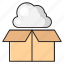 box, storage, cloud, carton, data 