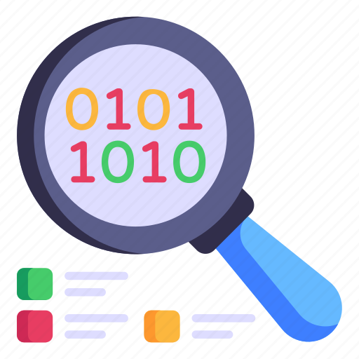 Coding search, binary search, binary coding, source code, coding analysis icon - Download on Iconfinder