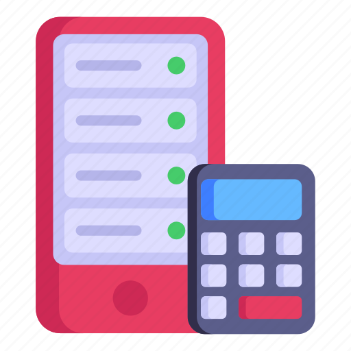 Accounting database, server calculation, accounts storage, storage calculation, db calculation icon - Download on Iconfinder