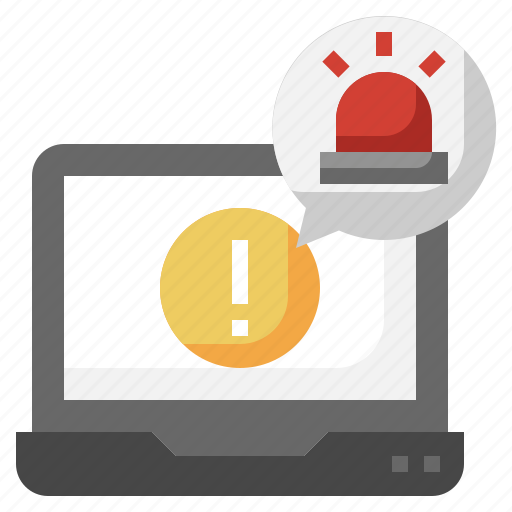 Alert, computing, technology, warning, laptop icon - Download on Iconfinder