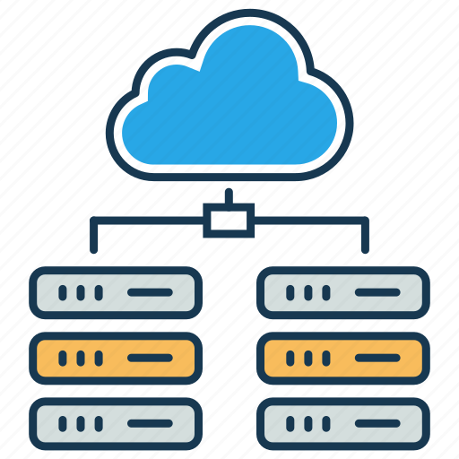 Bigdata, cloud database, cloud server, data center, data server, hosting server, network icon - Download on Iconfinder