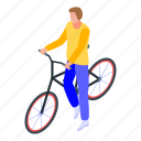 bicycle, cartoon, hand, isometric, person, student, take