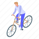 bicycle, cartoon, family, father, isometric, ride, woman
